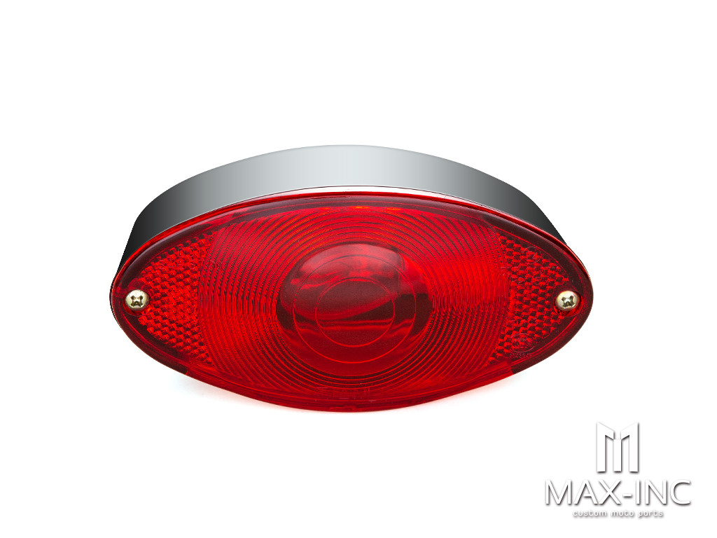 Universal Custom Black Oval Stop / Tail Light - Bulb Type