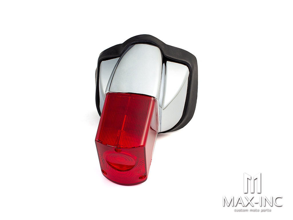 Universal Chrome Retro Style Fender Mount Stop / Tail Light - Bulb Type