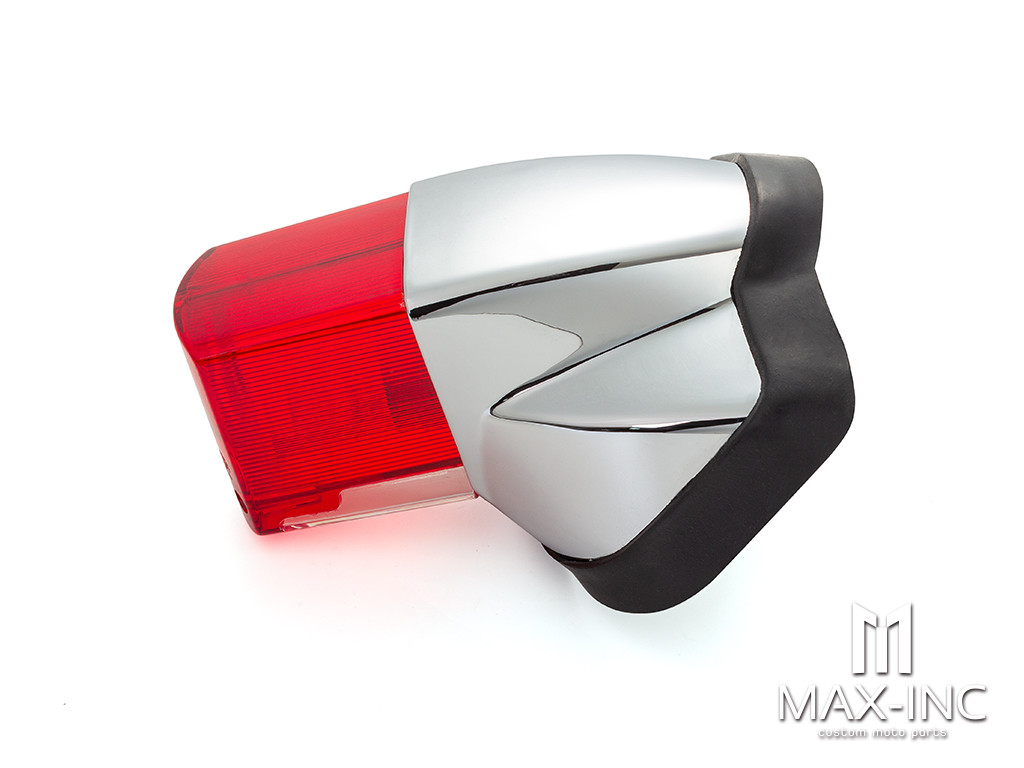 Universal Chrome Retro Style Fender Mount Stop / Tail Light - Bulb Type