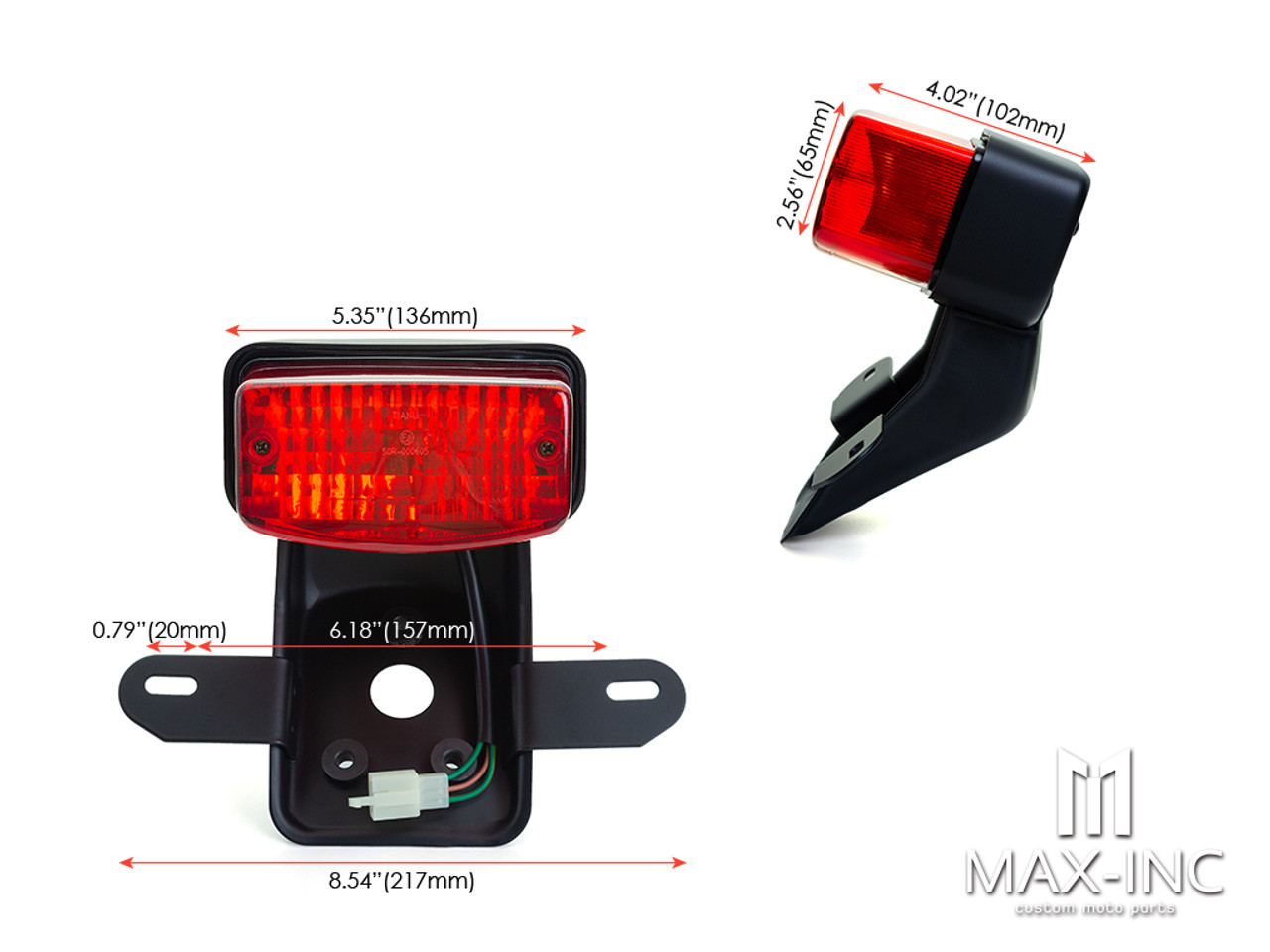 Universal Black Old Skool Metal Stop / Tail Light - Bulb Type