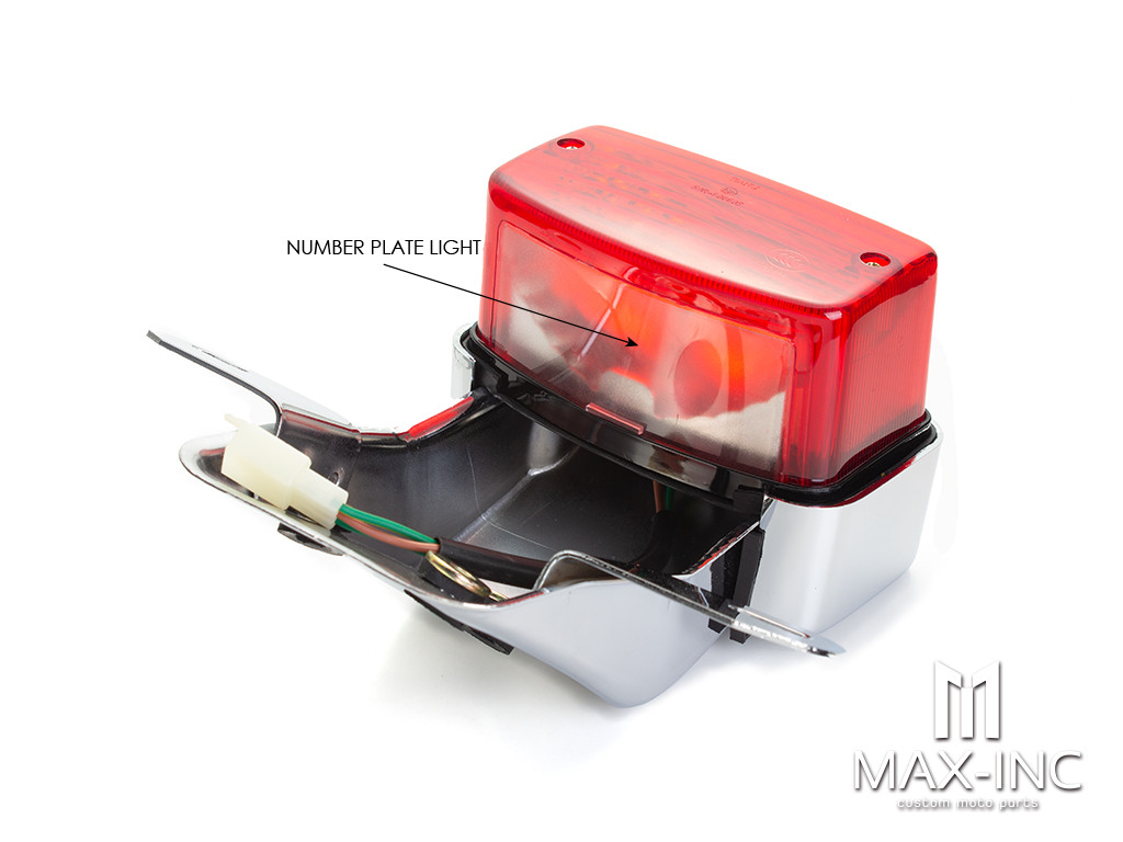 Universal Chrome Old Skool Metal Stop / Tail Light - Bulb Type