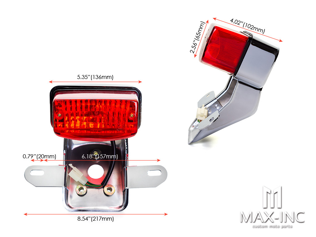 Universal Chrome Old Skool Metal Stop / Tail Light - Bulb Type
