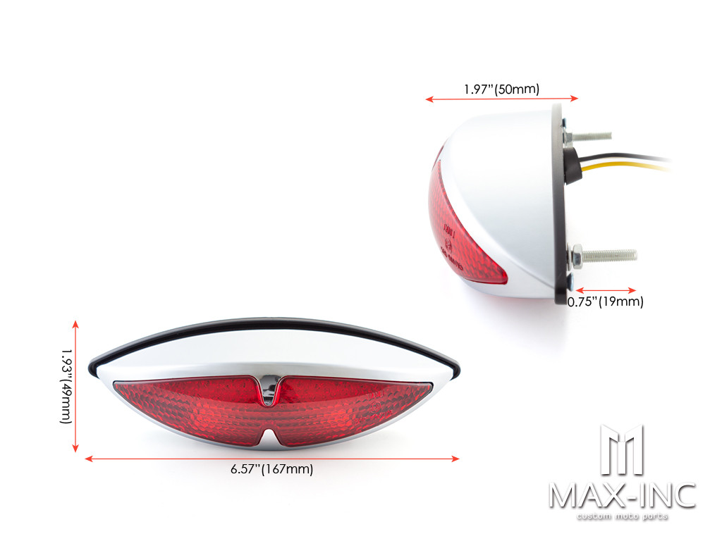 Universal Stryker Chrome LED  Stop / Tail Light - Emarked