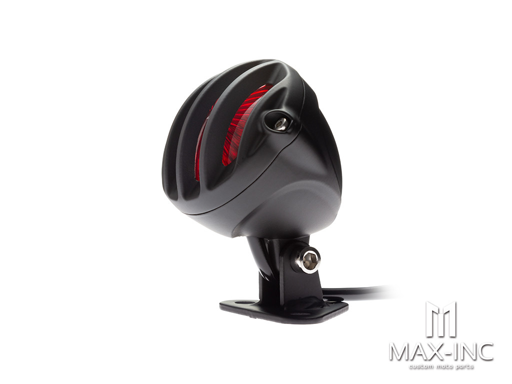 Matte Black Cage Grill Alloy Fender Mount LED Stop / Tail Light