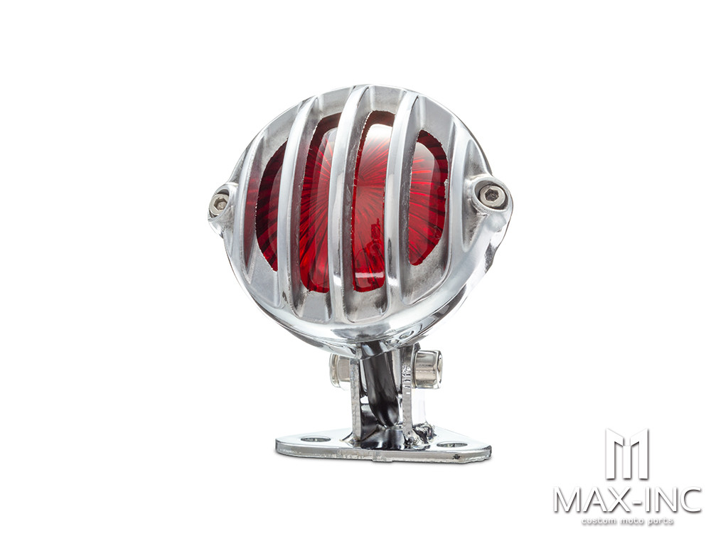 Polished Cage Grill Alloy Fender Mount LED Stop / Tail Light