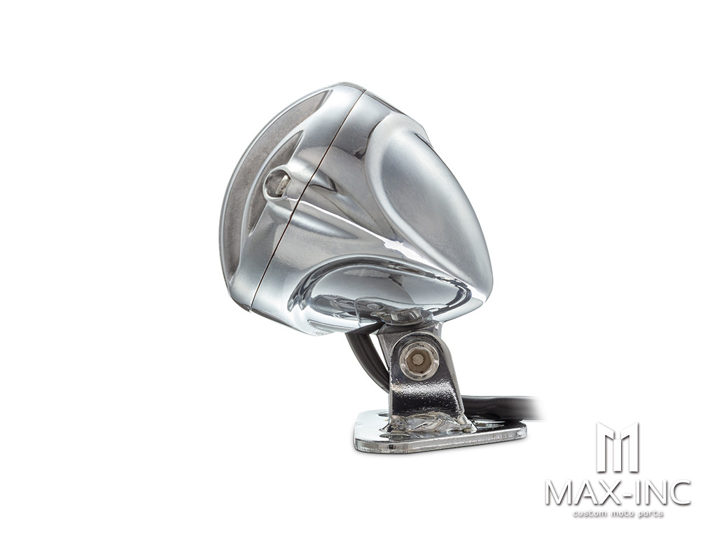 Polished Cage Grill Alloy Fender Mount LED Stop / Tail Light