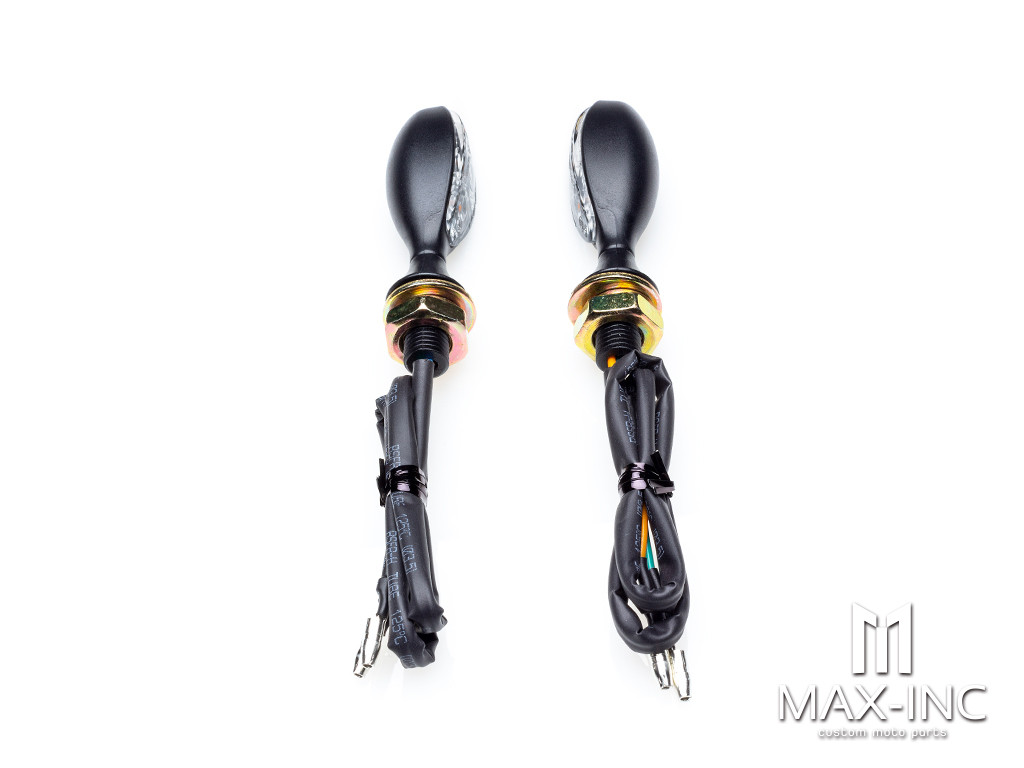 Trinity Matte Black Alloy LED Turn Signals / Indicators