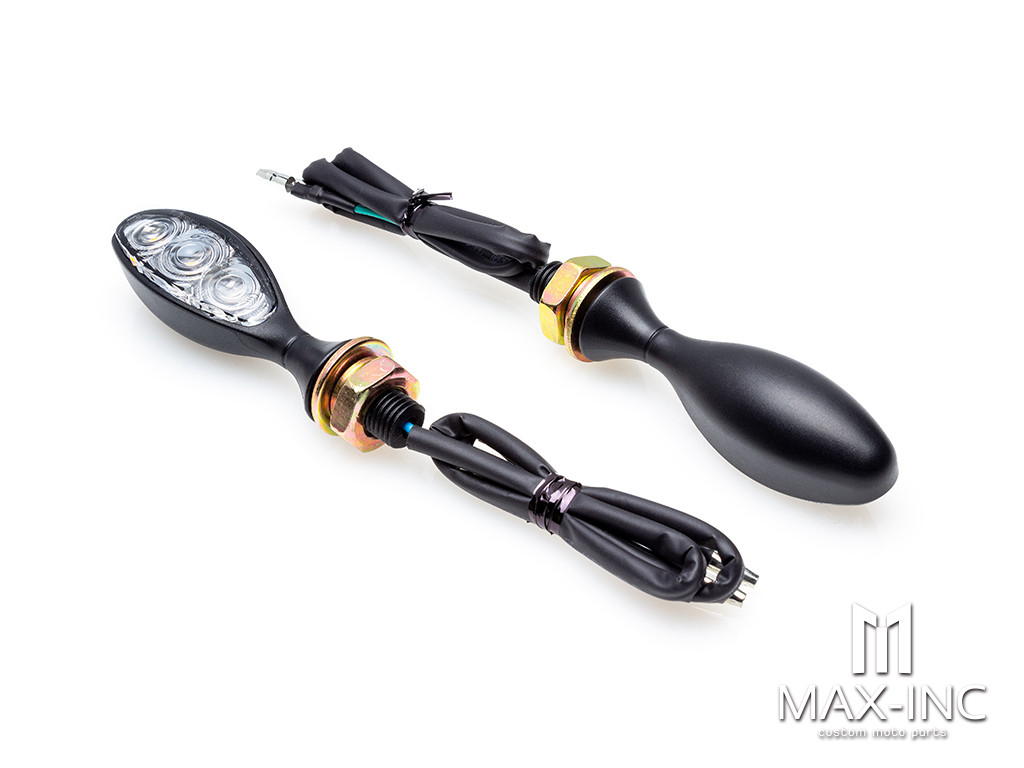 Trinity Matte Black Alloy LED Turn Signals / Indicators