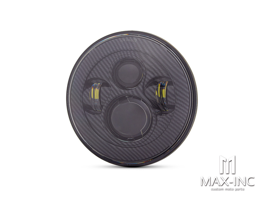 7" Projector LED Headlight Insert - Carbon Fiber Pattern Face