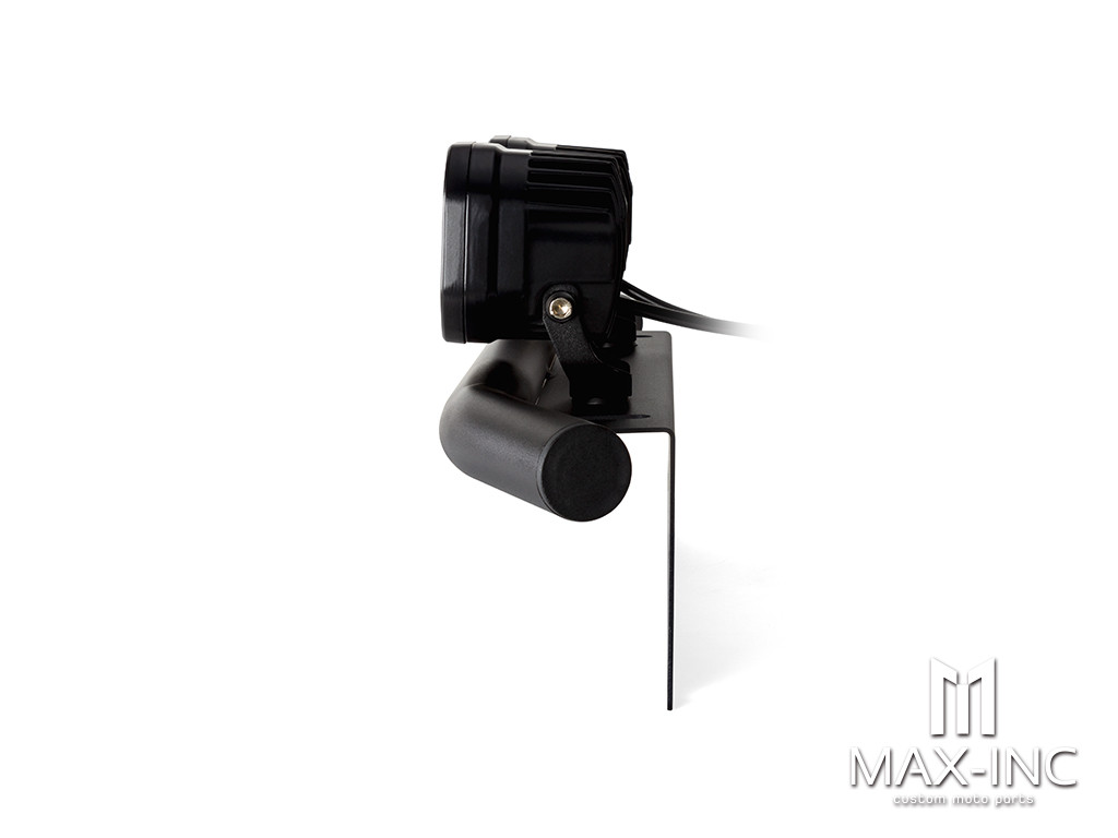 Raider 40w LED Spot Lights + Wiring Harness + Car License Plate Holder Mount