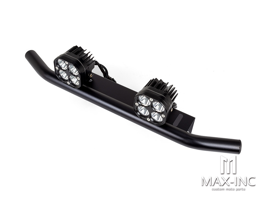 Raider 40w LED Spot Lights + Wiring Harness + Car License Plate Holder Mount