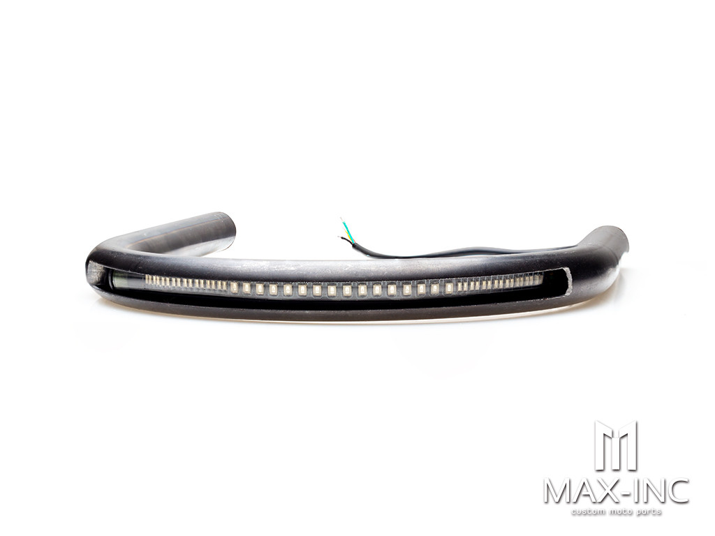 Universal Integrated LED Stop / Tail Light + Turn Signals 220mm Flat Steel Seat Hoop