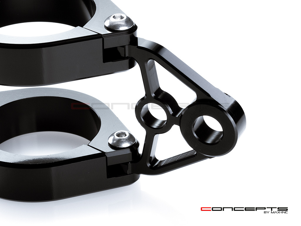 MAX Corto Black CNC Machined Headlight Brackets - Fits Fork Sizes 32 - 59mm