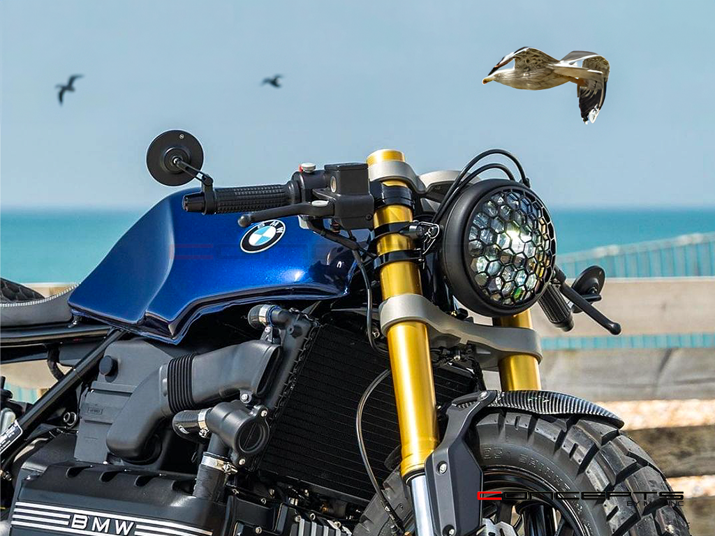 MAX Corto Black + Contrast CNC Machined Headlight Brackets - Fits Fork Sizes 32 - 59mm