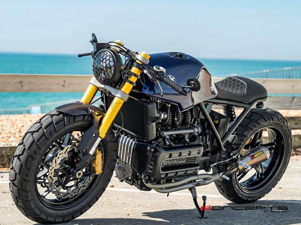 MAX Corto Black + Contrast CNC Machined Headlight Brackets - Fits Fork Sizes 32 - 59mm