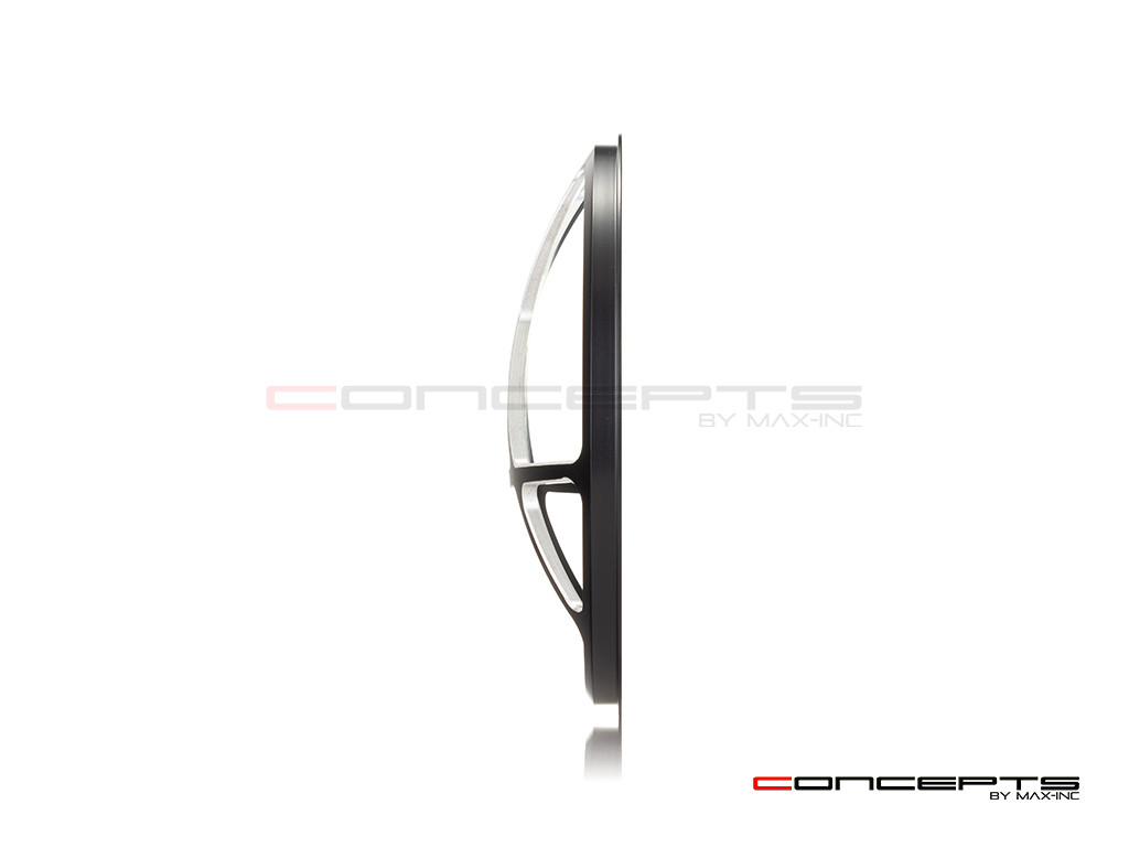 7" Anarchy Grille Design Black + Contrast CNC Aluminum Headlight Guard Cover