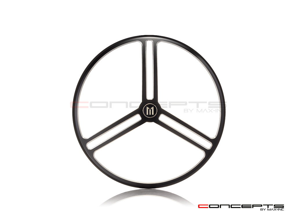 7" Tri-Pro Grille Design Black + Contrast CNC Aluminum Headlight Guard Cover