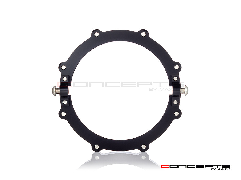 MONZA 5.75 Inch CNC Machined Aluminum LED Headlight Surround - Black + Contrast