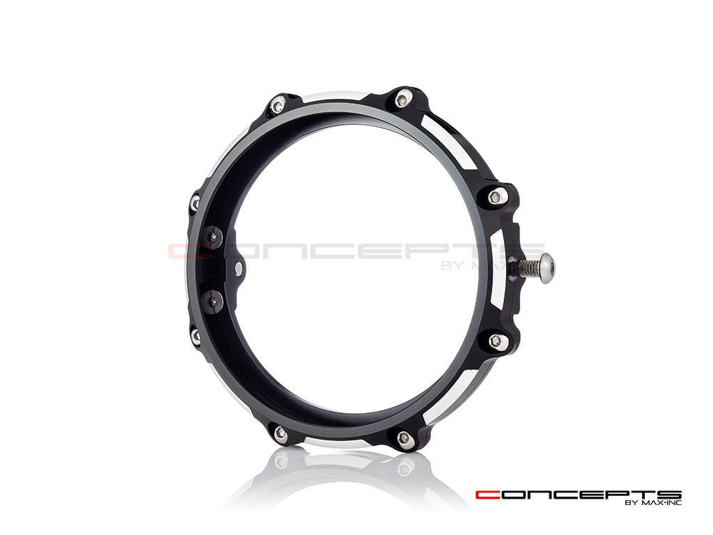 MONZA 5.75 Inch CNC Machined Aluminum LED Headlight Surround - Black + Contrast