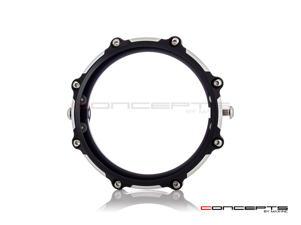 MONZA 5.75 Inch CNC Machined Aluminum LED Headlight Surround - Black + Contrast