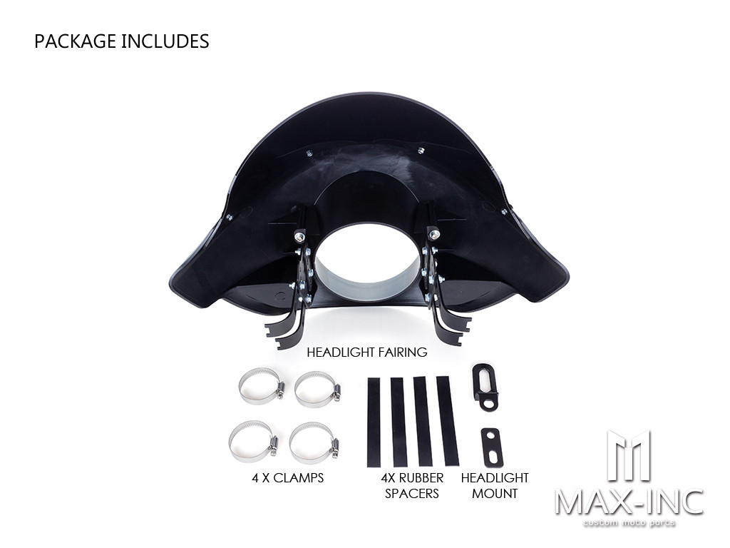 Short Black / Smoked Touring Sport Fairing Windshield - Fits Harley Dyna / Sportster