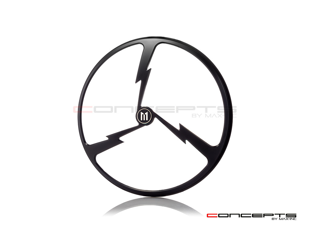 7" Tri-Bolt Grille Design Black CNC Aluminum Headlight Guard Cover