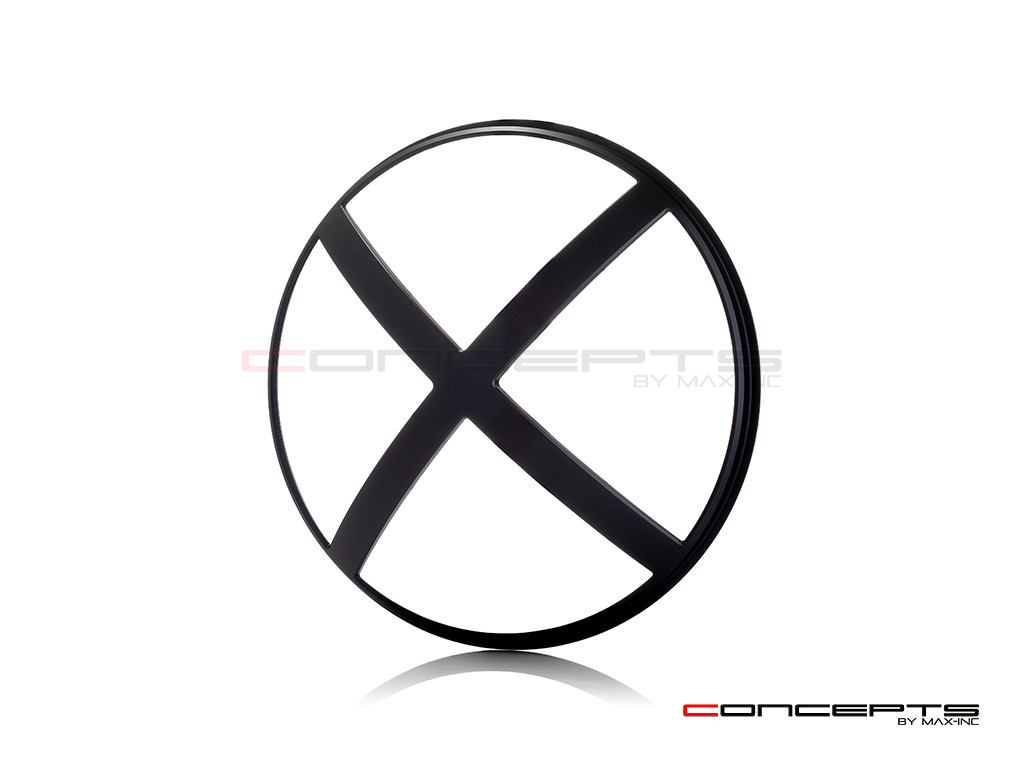 7" X-Rally Grille Design Black CNC Aluminum Headlight Guard Cover