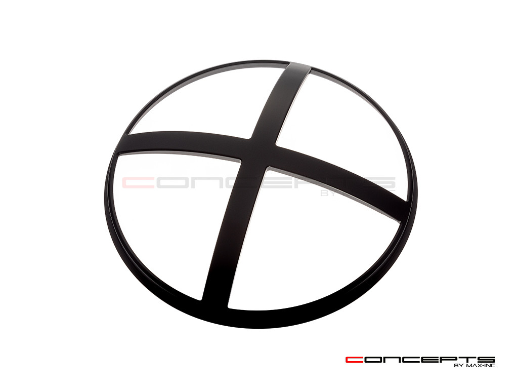 7" X-Rally Grille Design Black CNC Aluminum Headlight Guard Cover