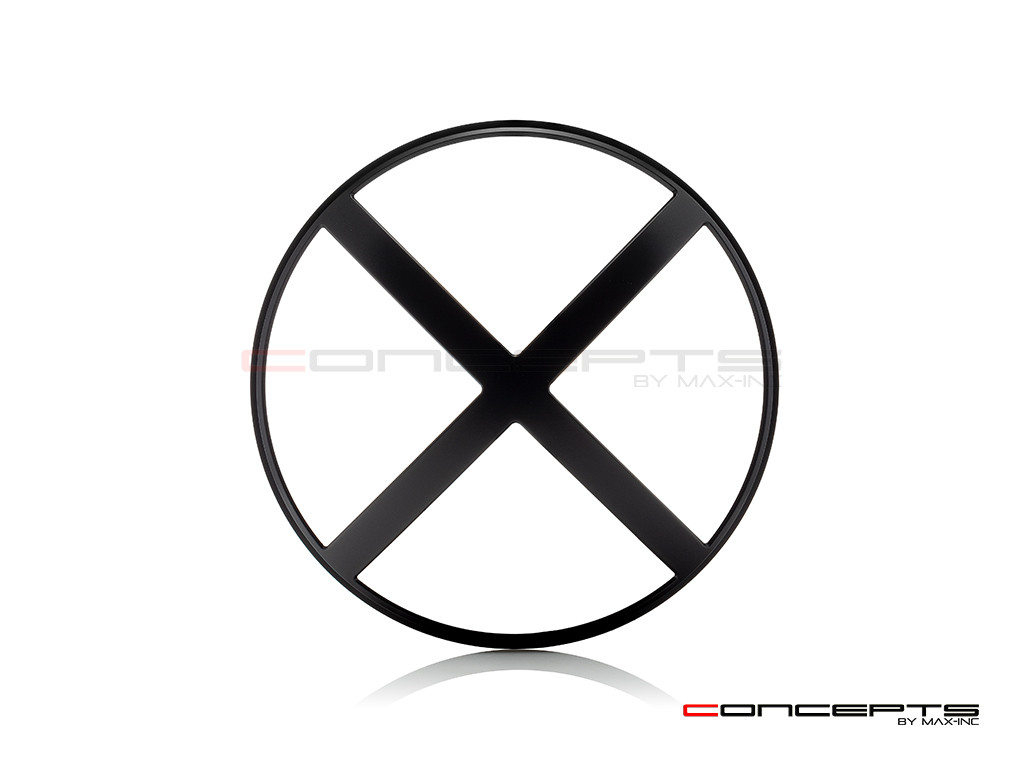 7" X-Rally Grille Design Black CNC Aluminum Headlight Guard Cover