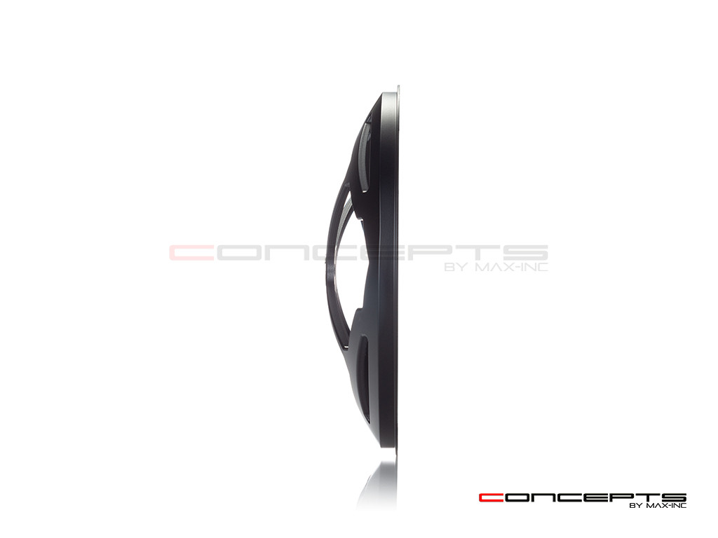 7" Rukis Grille Design Black CNC Aluminum Headlight Guard Cover