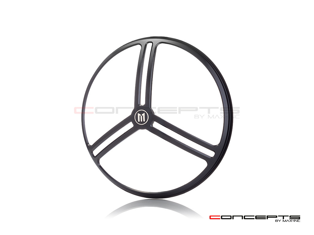 7" Tri-Pro Grille Design Black CNC Aluminum Headlight Guard Cover