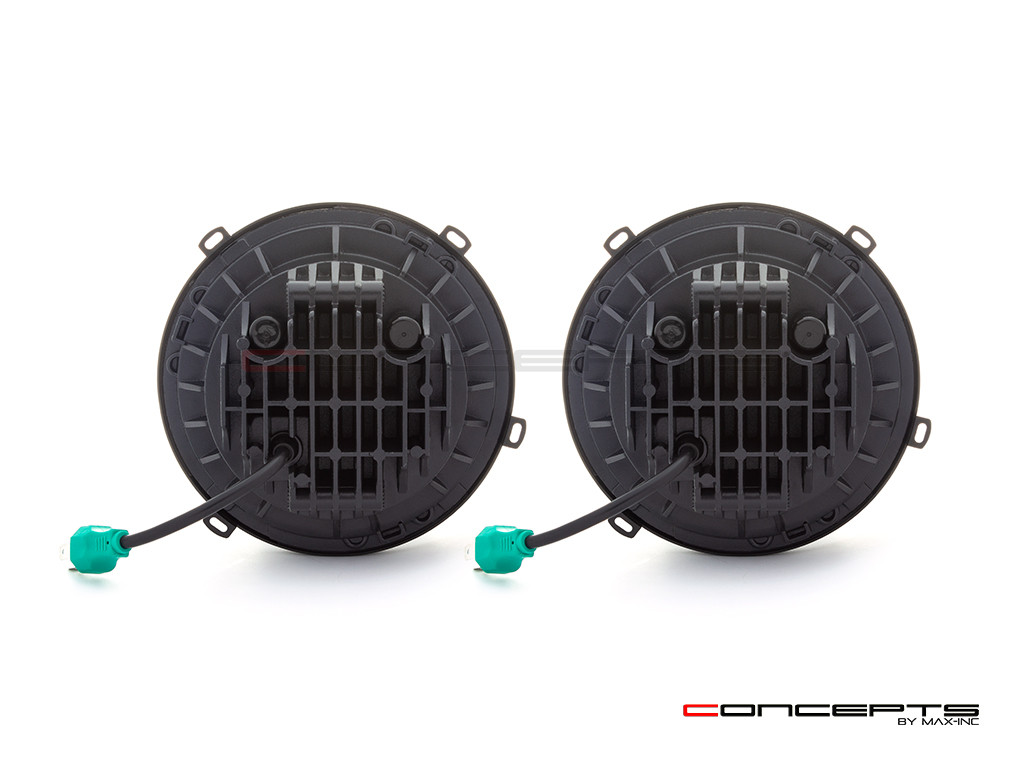 JK Jeep Wrangler Daymaker LED Headlights + Armour Grille Cover Set