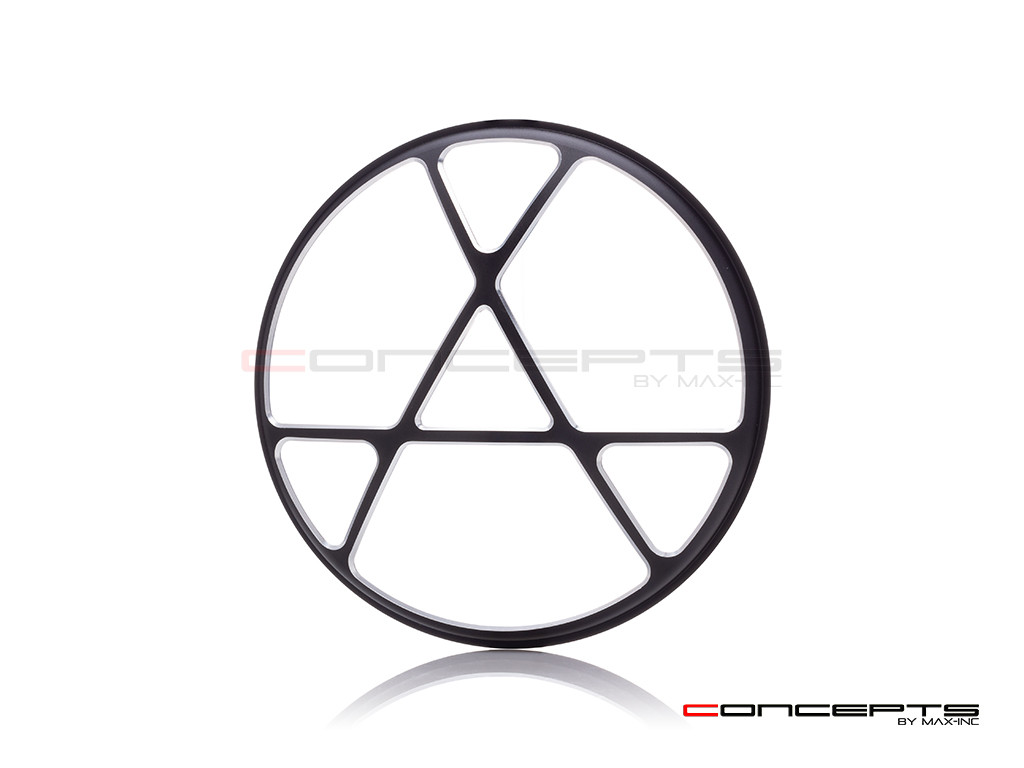 5.75" Anarchy Design Black / Contrast CNC Aluminum Headlight Guard Cover