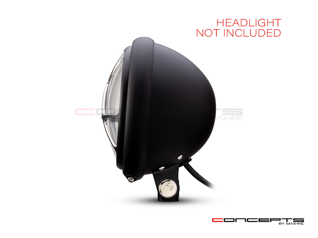 5.75" Anarchy Design Black / Contrast CNC Aluminum Headlight Guard Cover