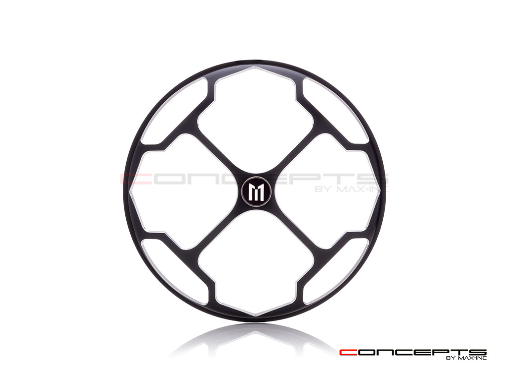 5.75" Rukis Design Black / Contrast CNC Aluminum Headlight Guard Cover