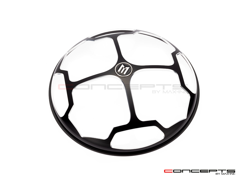 5.75" Rukis Design Black / Contrast CNC Aluminum Headlight Guard Cover