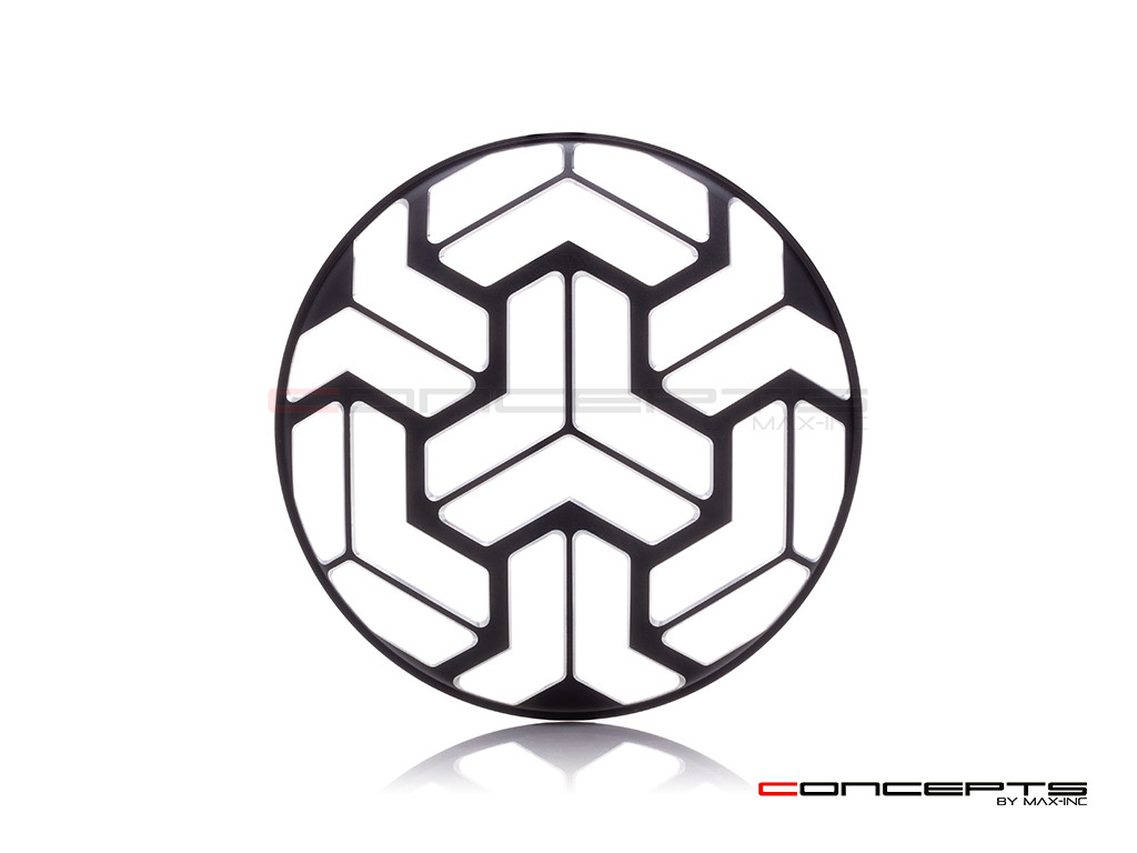 5.75" Trippa Design Black / Contrast CNC Aluminum Headlight Guard Cover