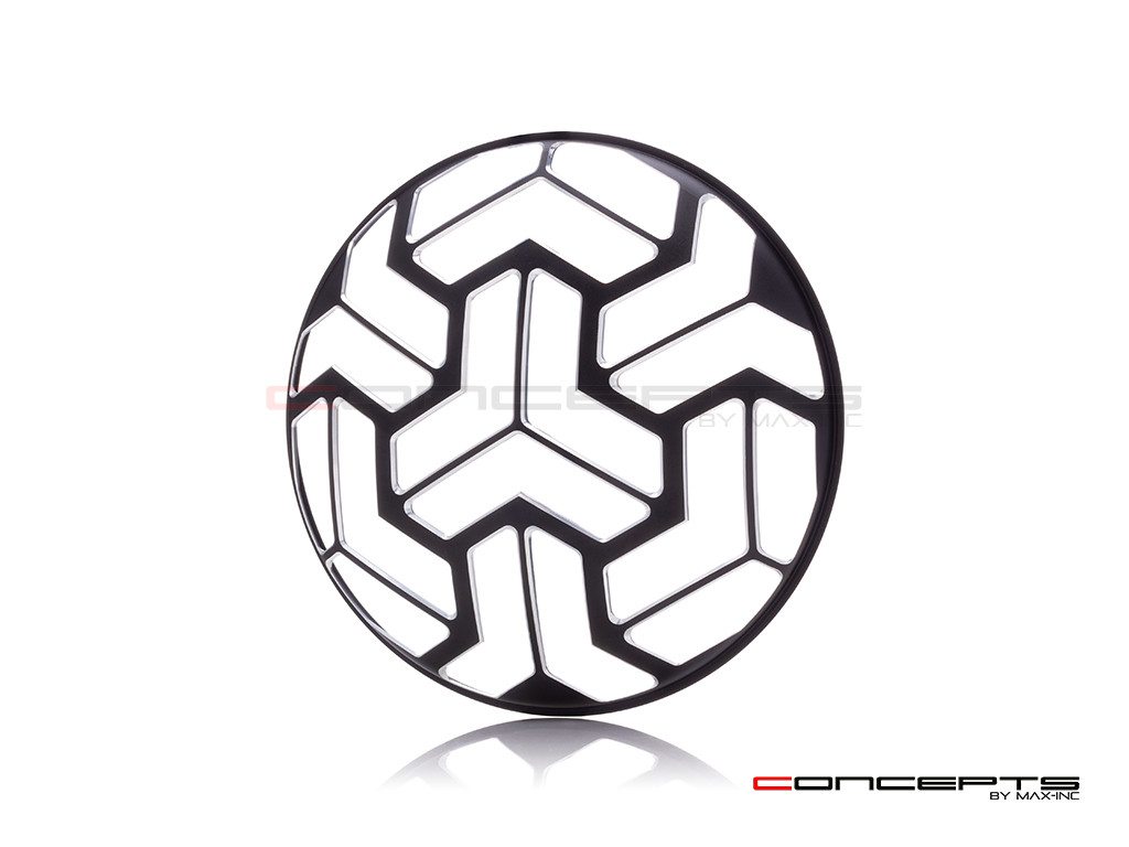 5.75" Trippa Design Black / Contrast CNC Aluminum Headlight Guard Cover
