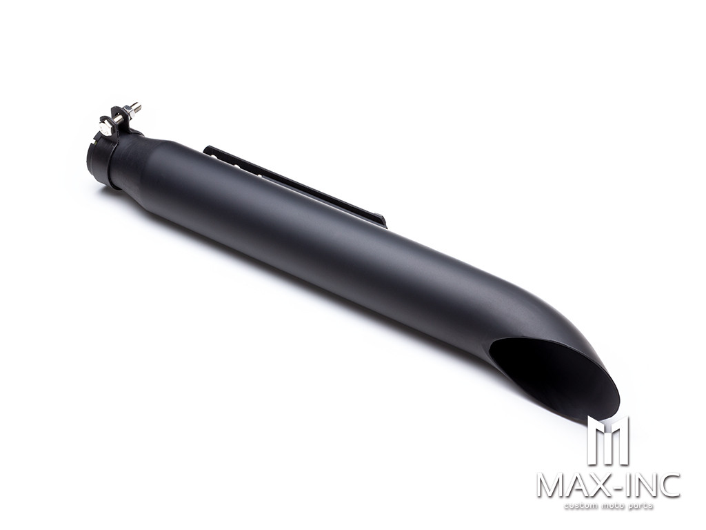 Matte Black Universal Slash Cut Stainless Exhaust / Muffler