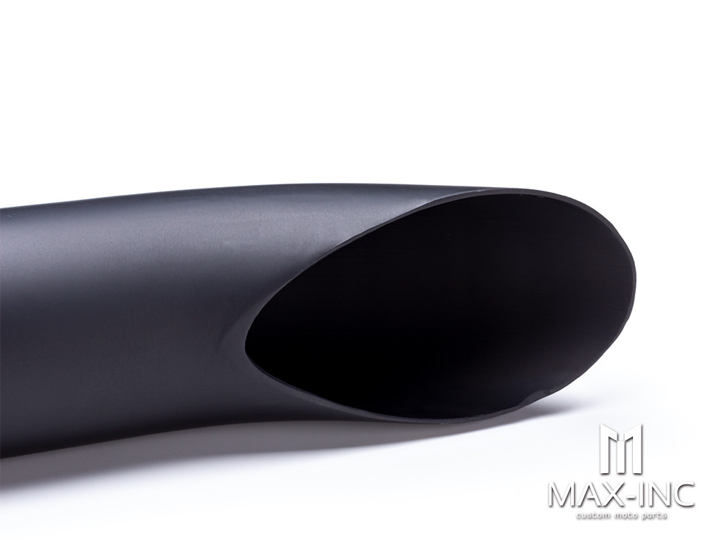 Matte Black Universal Slash Cut Stainless Exhaust / Muffler