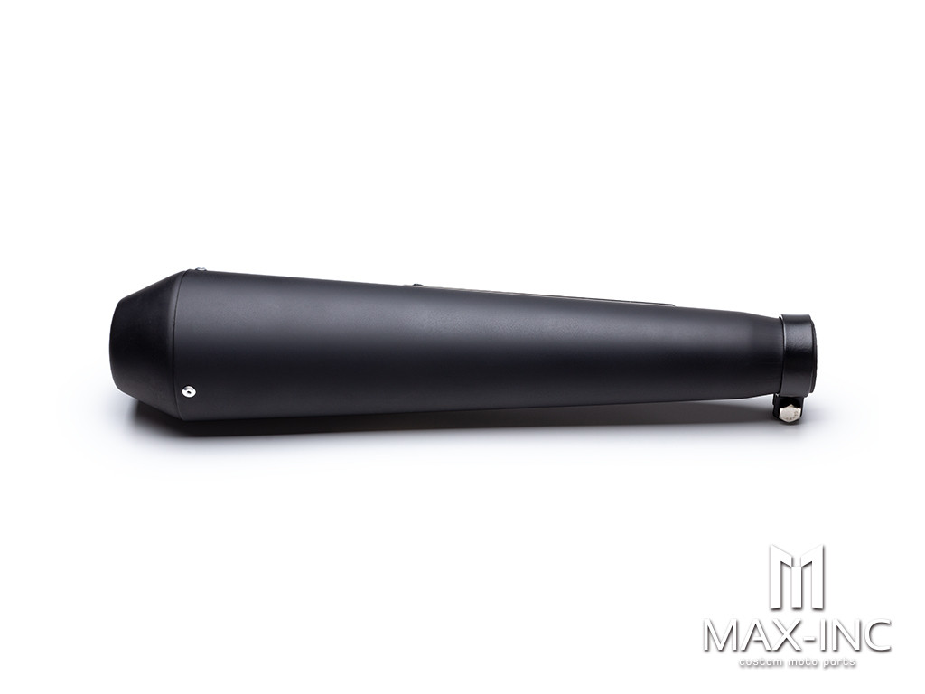 Matte Black Universal Trumpet Stainless Exhaust / Muffler