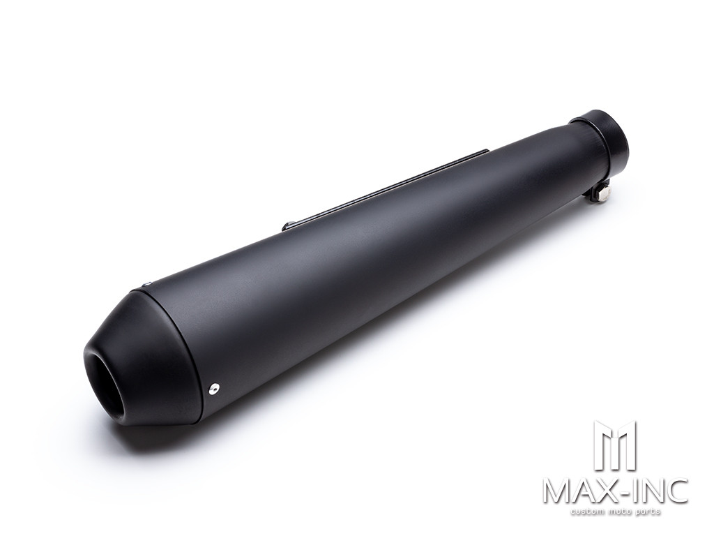 Matte Black Universal Trumpet Stainless Exhaust / Muffler