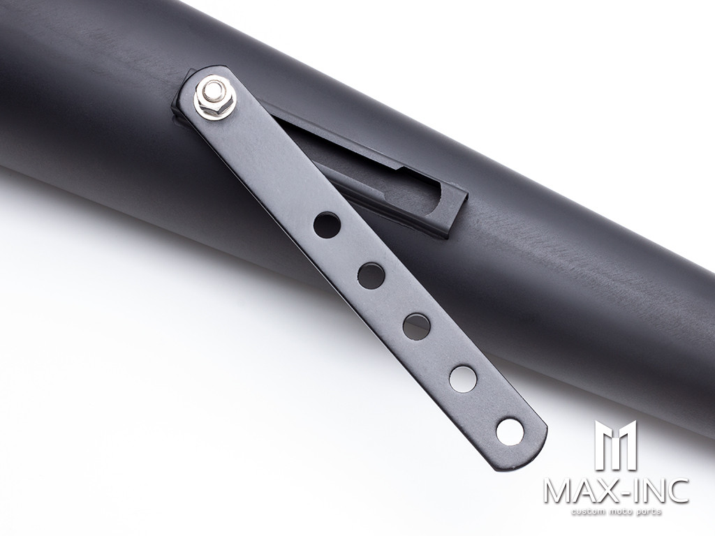 Matte Black Universal Trumpet Stainless Exhaust / Muffler