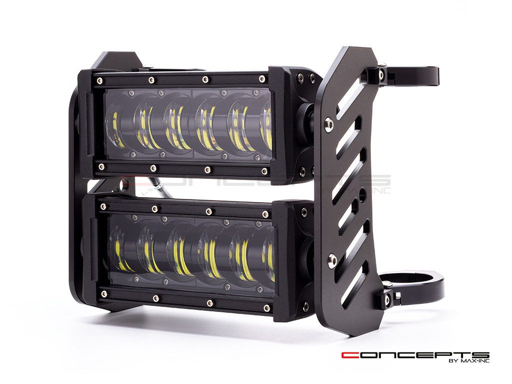 Vadar Heavy Duty Daymaker Dual Stacked LED Light Bar Headlight -  Fork Clamp Sizes 32 - 59mm