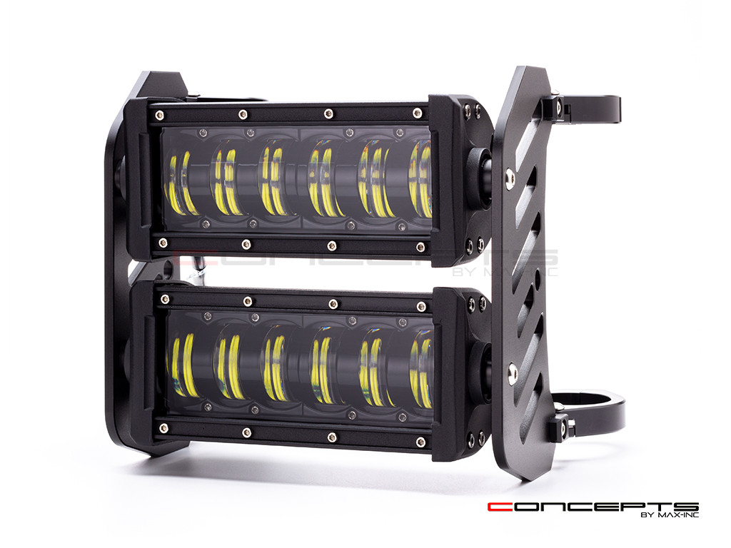 Vadar Heavy Duty Daymaker Dual Stacked LED Light Bar Headlight -  Fork Clamp Sizes 32 - 59mm