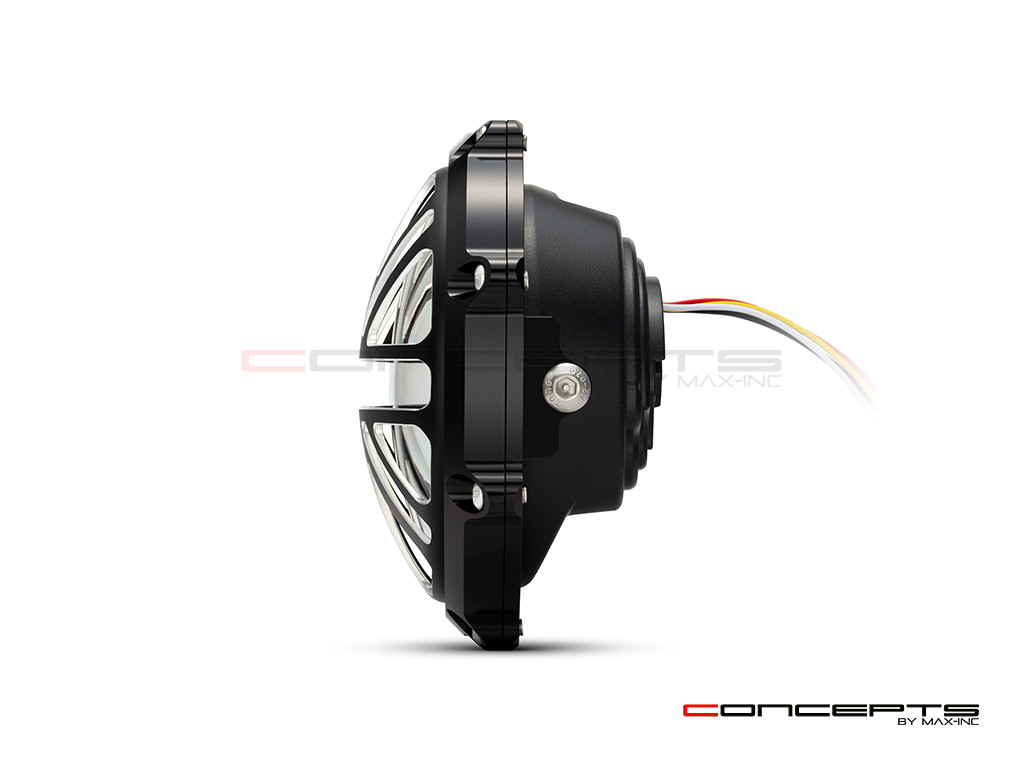 MONZA 5.75 Inch CNC Machined Aluminum LED Headlight - Union Jack Cover