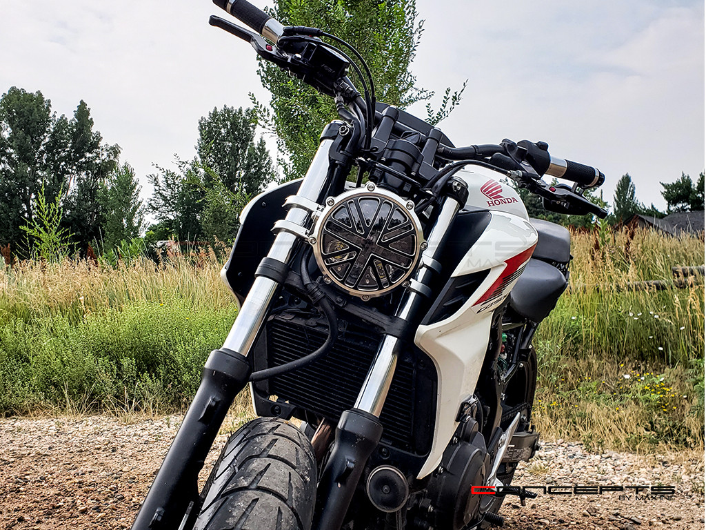 MONZA 5.75 Inch CNC Machined Aluminum LED Headlight - Union Jack Cover