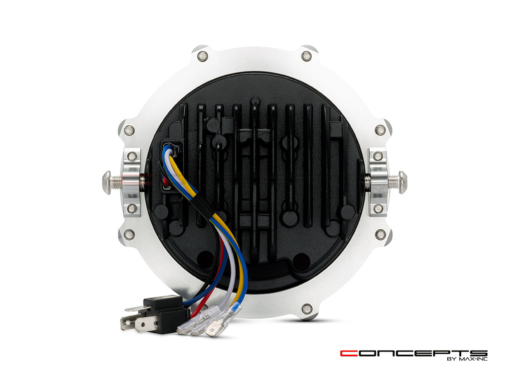 MONZA 5.75 Inch CNC Machined Aluminum LED Headlight - Strata Cover