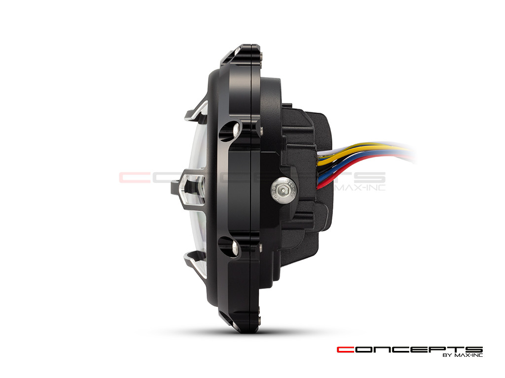 MONZA 5.75 Inch CNC Machined Aluminum LED Headlight - Strata Cover