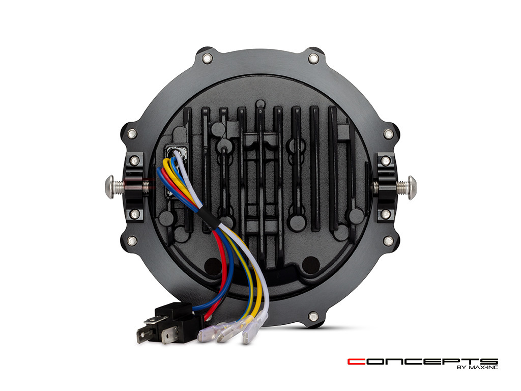 MONZA 5.75 Inch CNC Machined Aluminum LED Headlight - Strata Cover